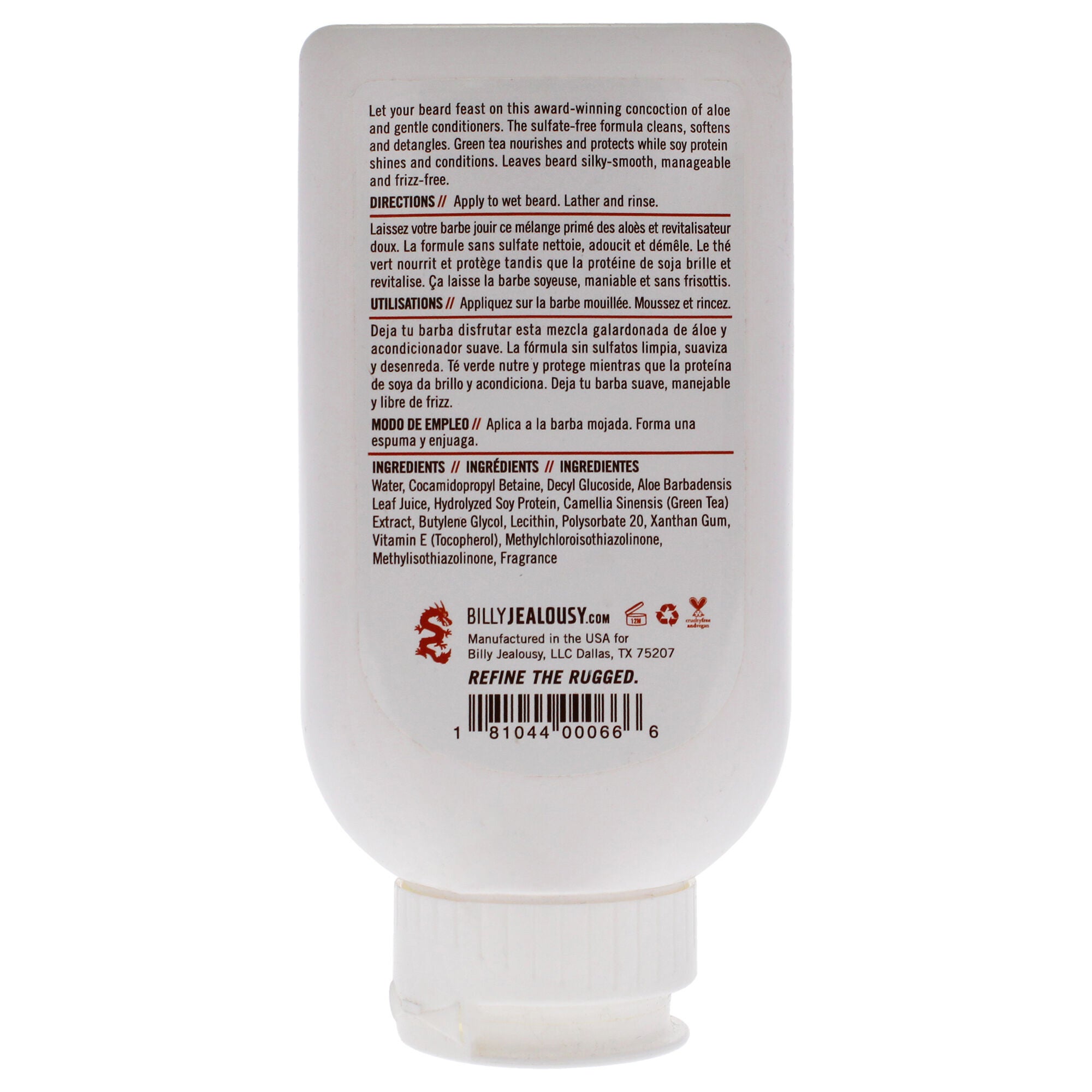 Beard Wash by Billy Jealousy for Men - 8 oz Beard Wash, See Description, alternate image number 2