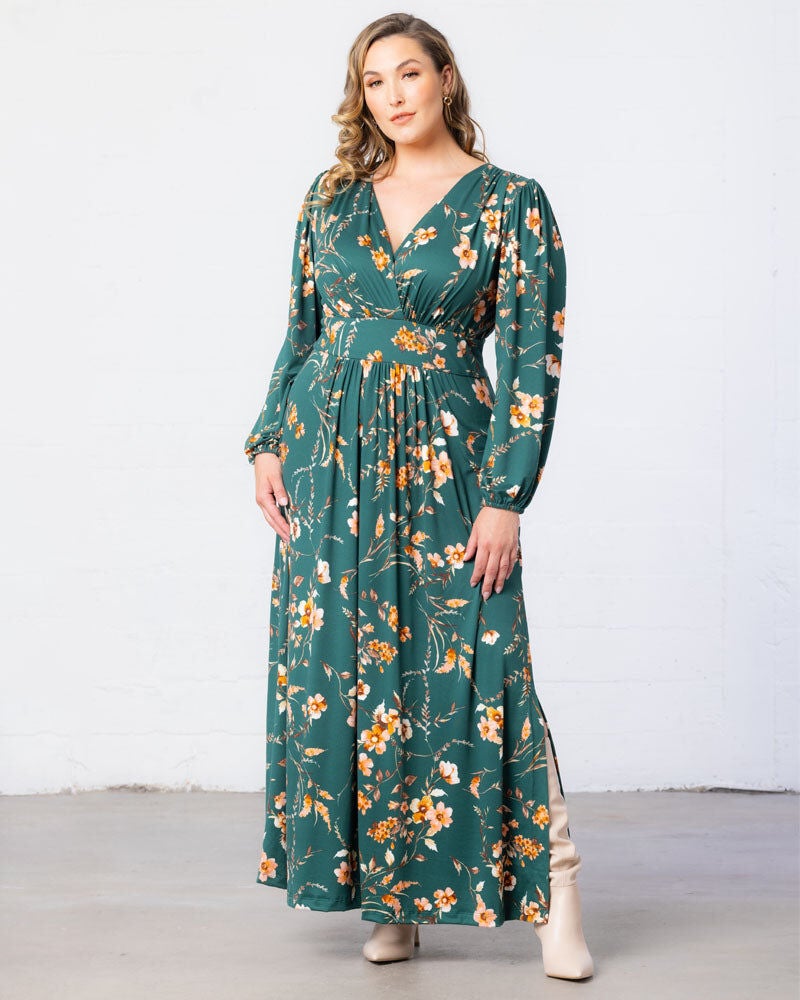 Kelsey Long Sleeve Maxi Dress, Black Noir, hi-res image number 0