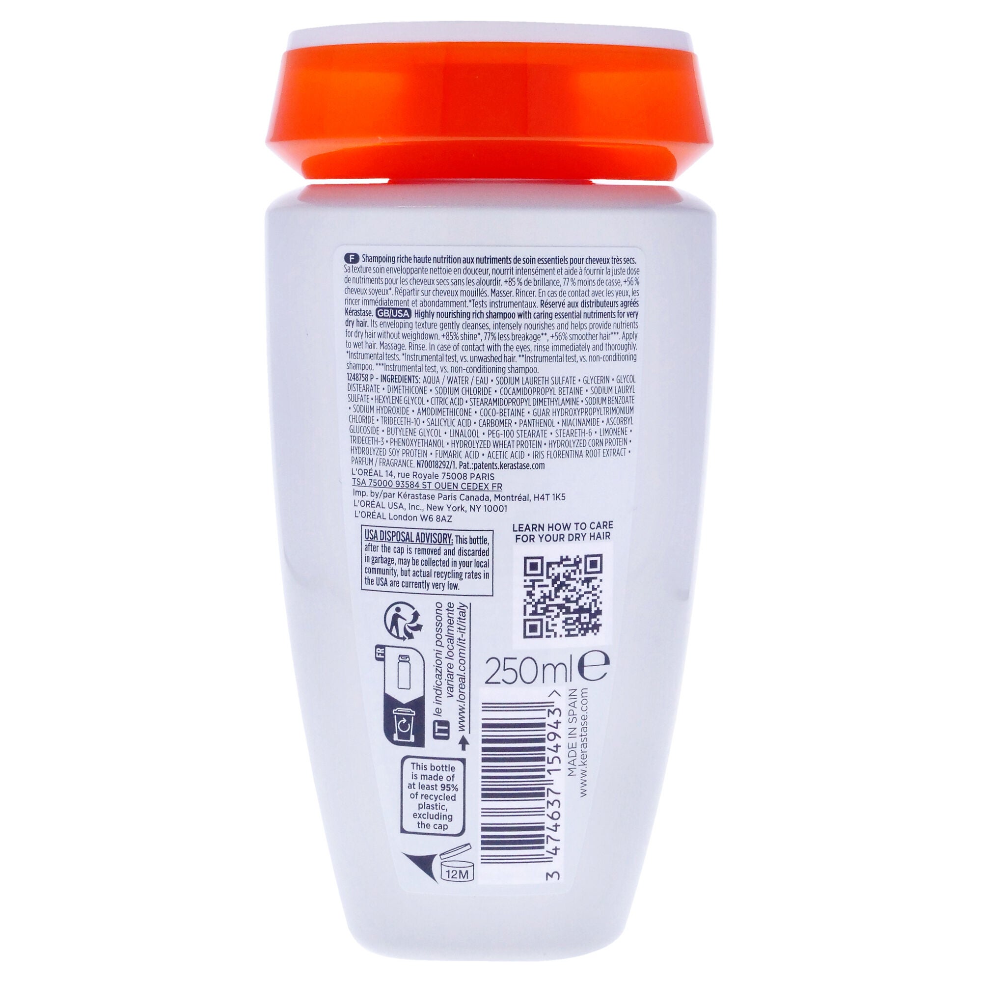 Nutritive High Nutrition Rich Shampoo by Kerastase for Unisex - 8.5 oz Shampoo, , alternate image number 4