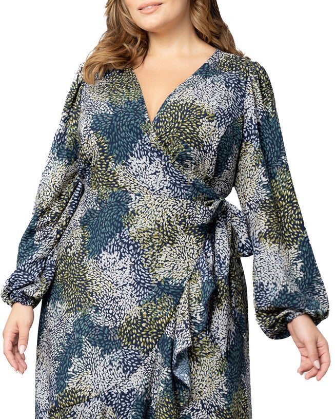 Julia Long Sleeve Wrap Dress, , alternate image number 6