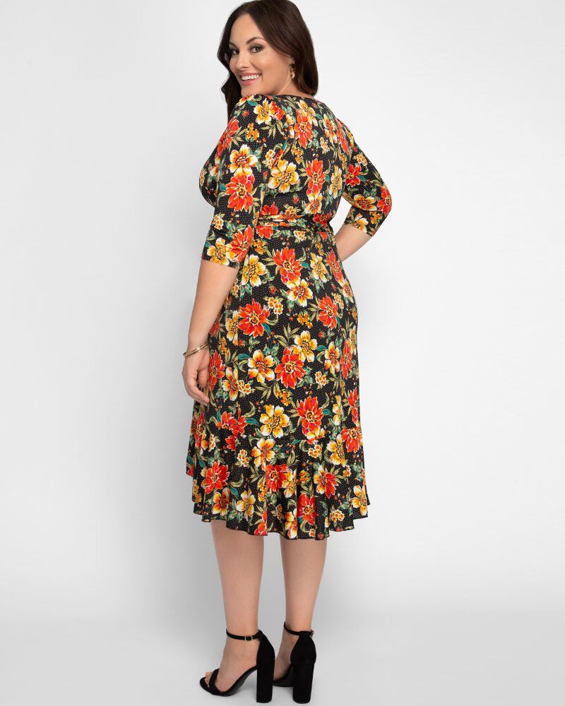 Flirty Flounce Wrap Dress, , alternate image number 4