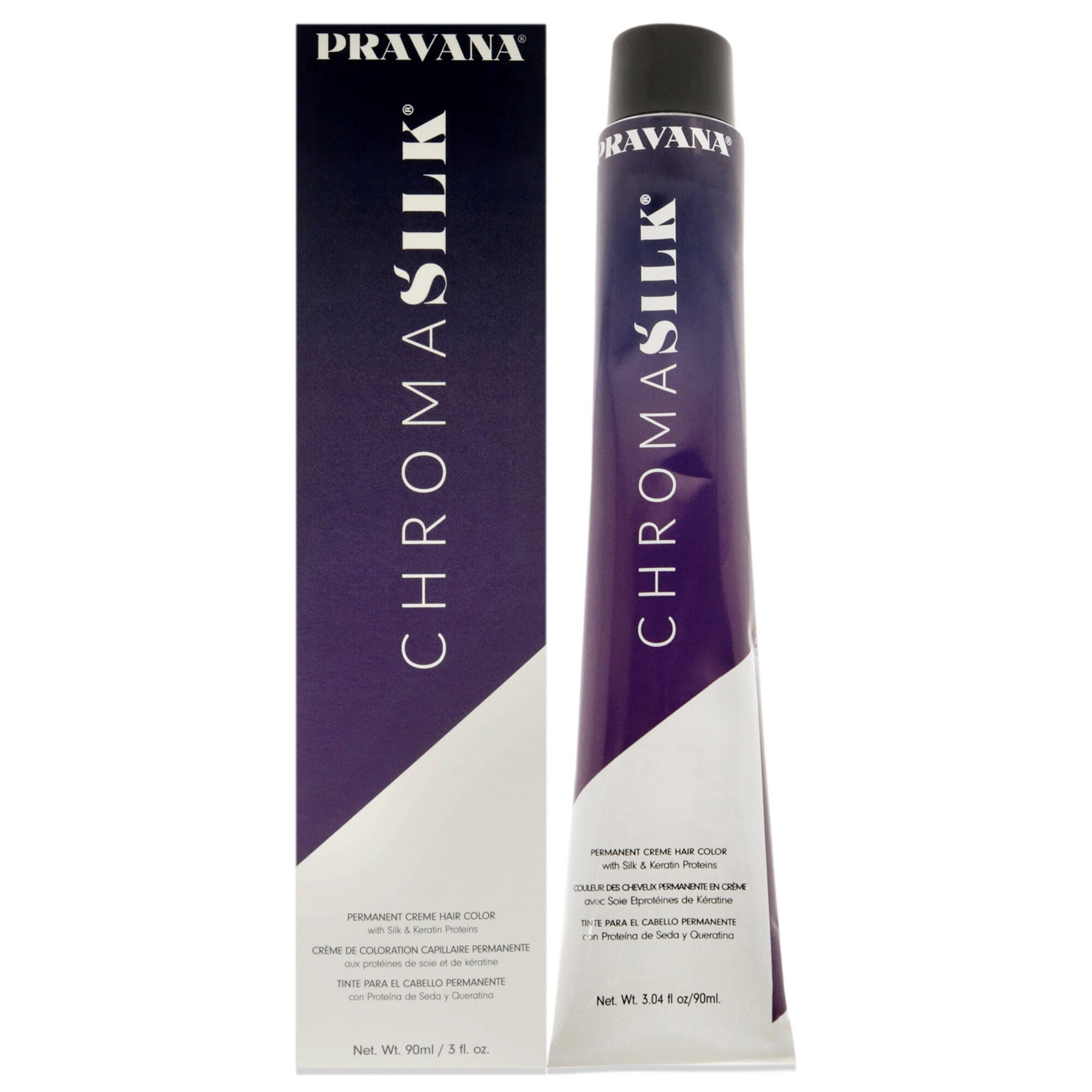 ChromaSilk Creme Hair Color - 6.37 Dark Golden Violet Blonde by Pravana for Unisex - 3 oz Hair Color, See Description, hi-res image number 0