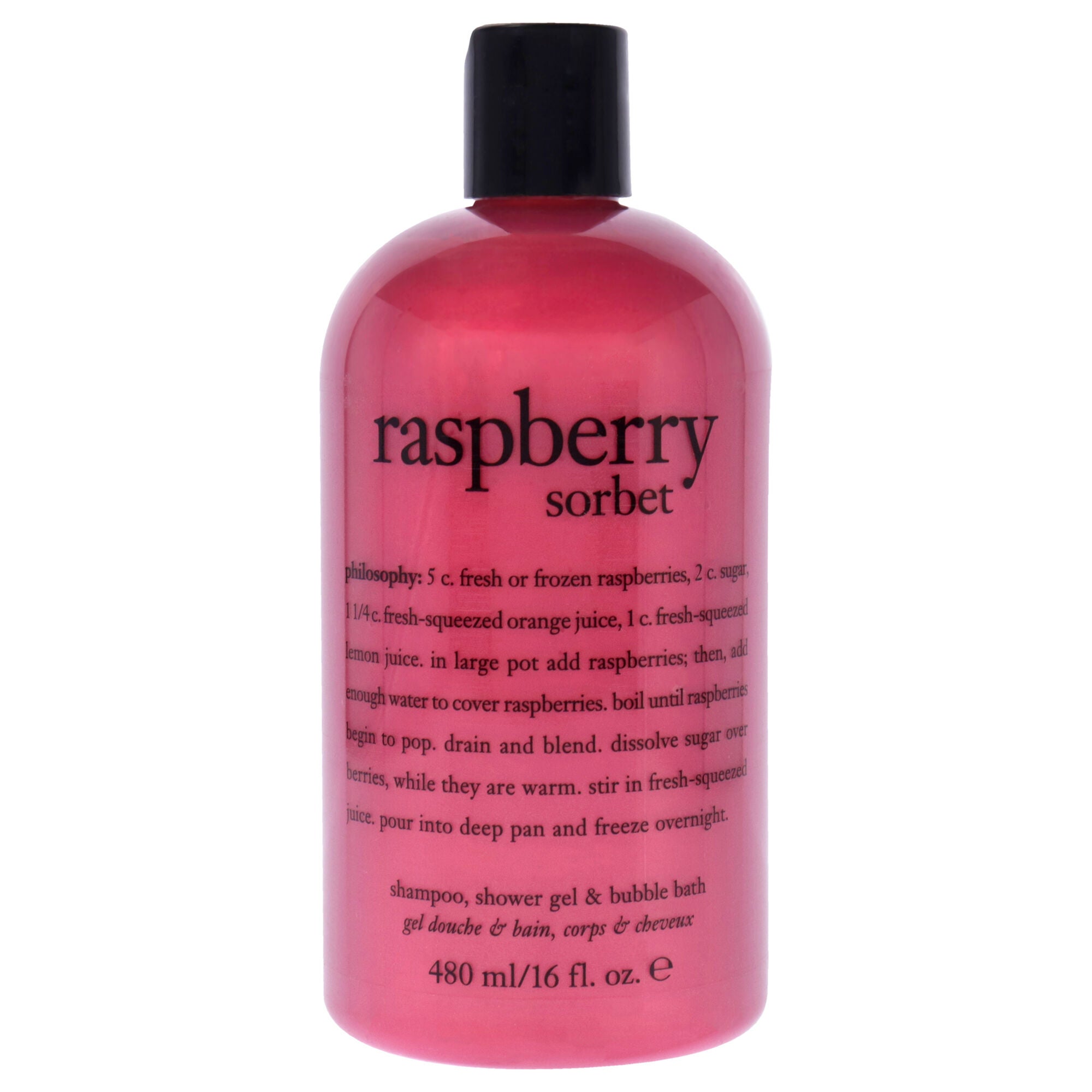 Raspberry Sorbet Shampoo Bath and Shower Gel by Philosophy for Unisex - 16 oz Shower Gel, See Description, hi-res image number 0