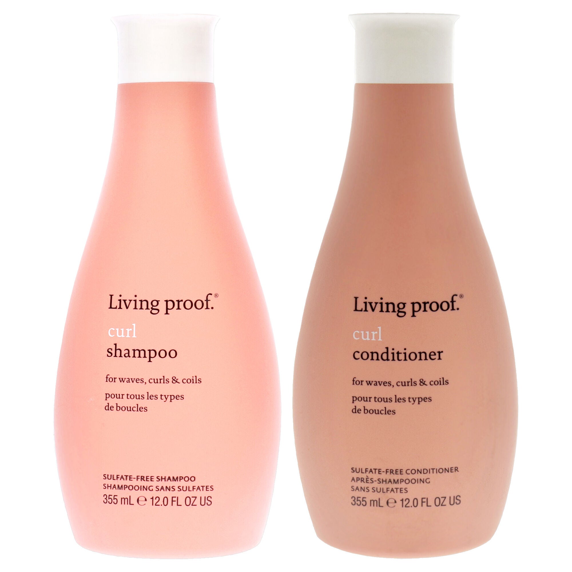 Living Proof Kit by Living Proof for Unisex - 2 Pc Kit 12oz Curl Conditioner, 12oz Curl Shampoo, White, hi-res image number 0