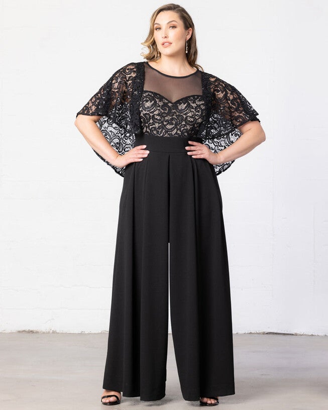 Alluring Sequins Formal Jumpsuit, BlackNude, hi-res image number 0