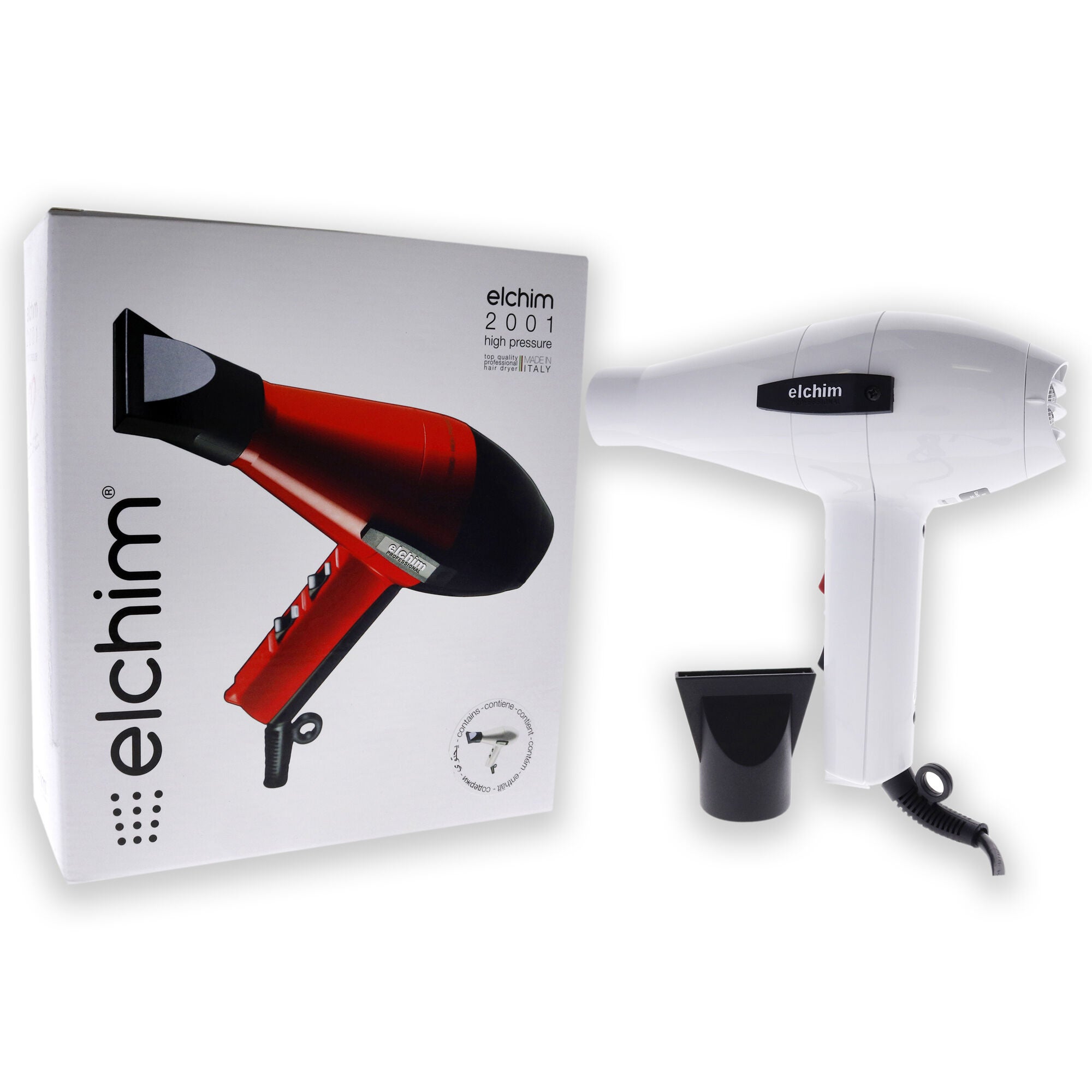 2001 High Pressure Hair Dryer - White by Elchim for Unisex - 1 Pc Hair Dryer, See Description, alternate image number 2