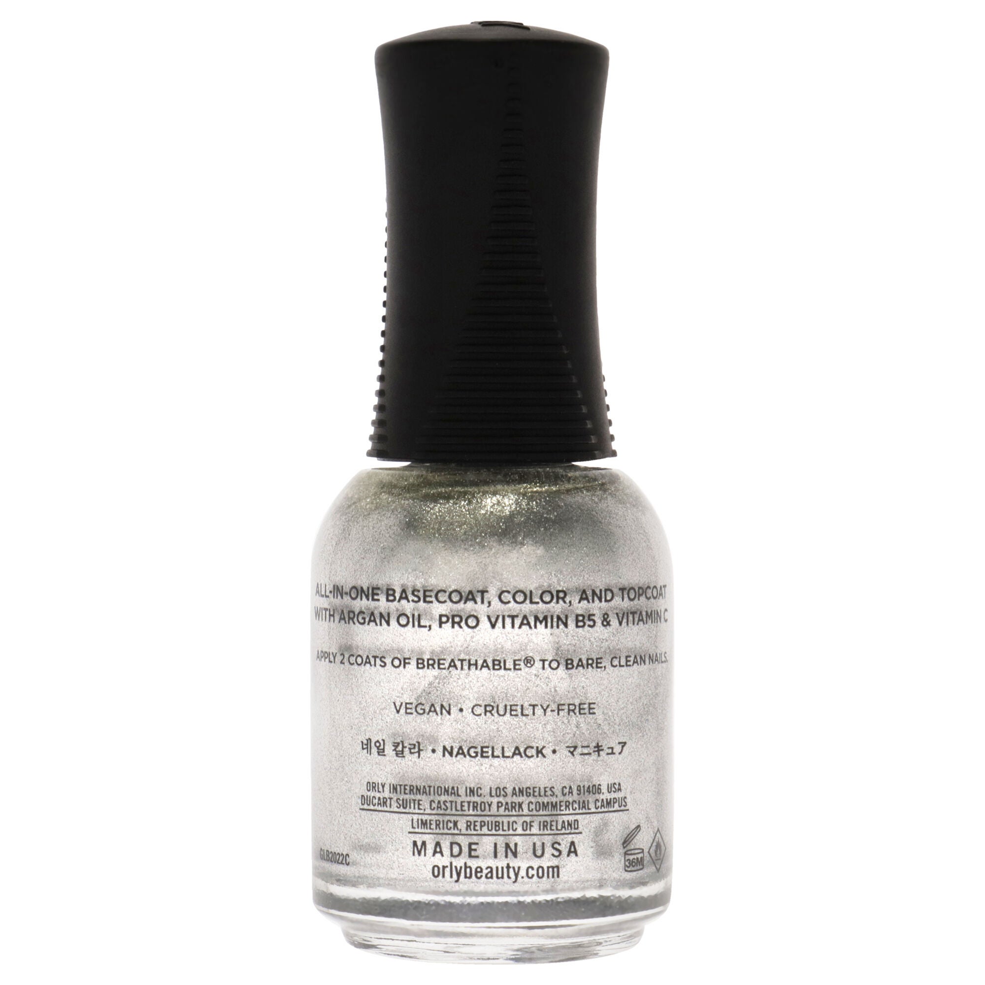 Breathable 1 Step Manicure - 2010004 Elixir by Orly for Women - 0.6 oz Nail Polish, Silver, alternate image number 2