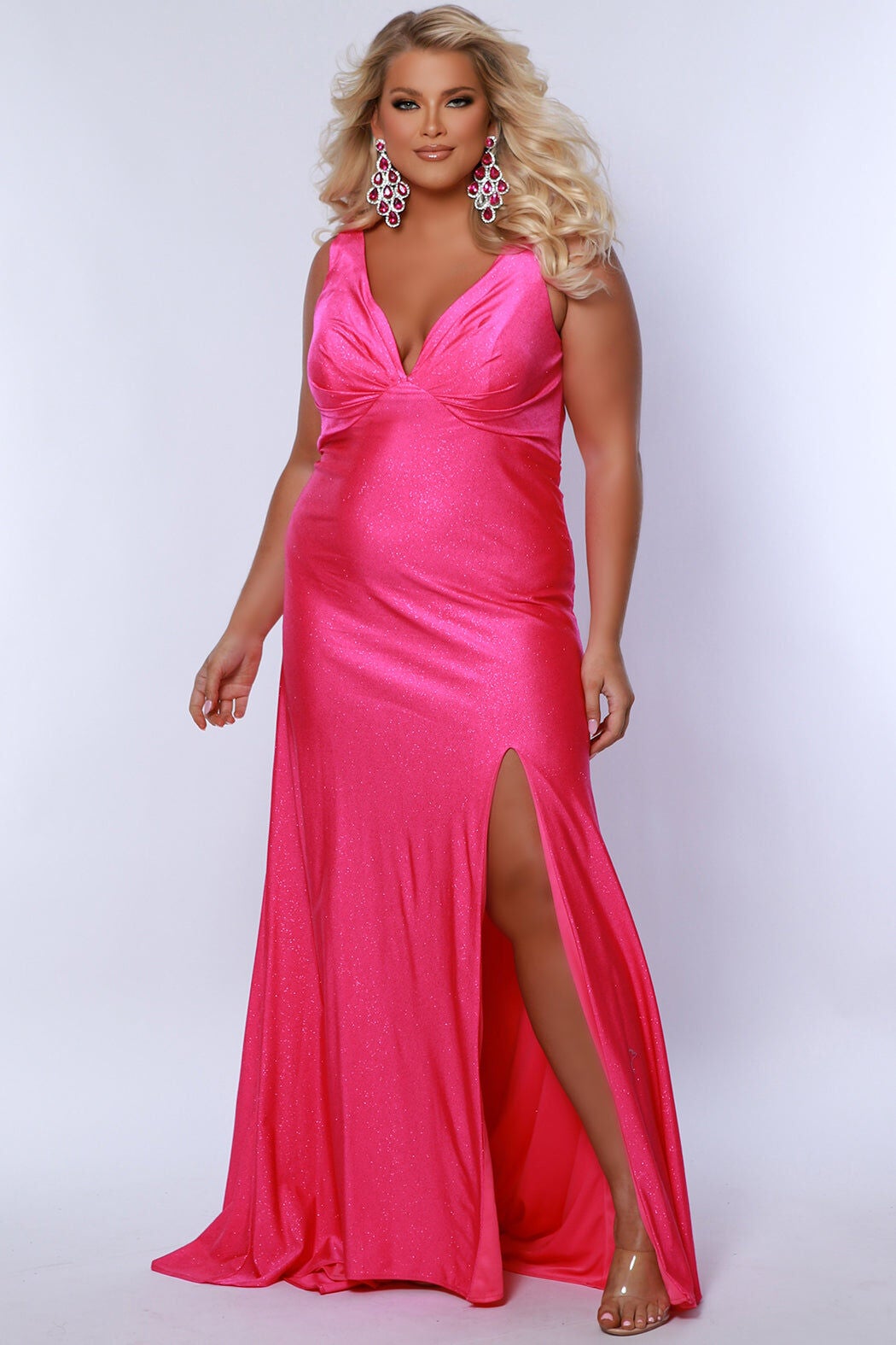 VALLEY GIRL EMPIRE FORMAL GOWN, Fuchsia / Deep Fuchsia, hi-res image number 0