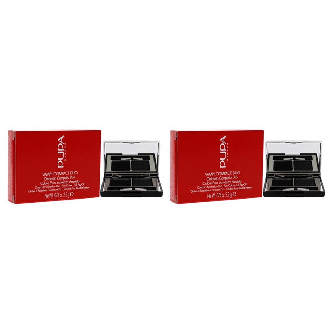 Vamp! Compact Duo Eyeshadow - 007 Dark Night by Pupa Milano for Women - 0.078 oz Eye Shadow - Pack of 2, , alternate image number null