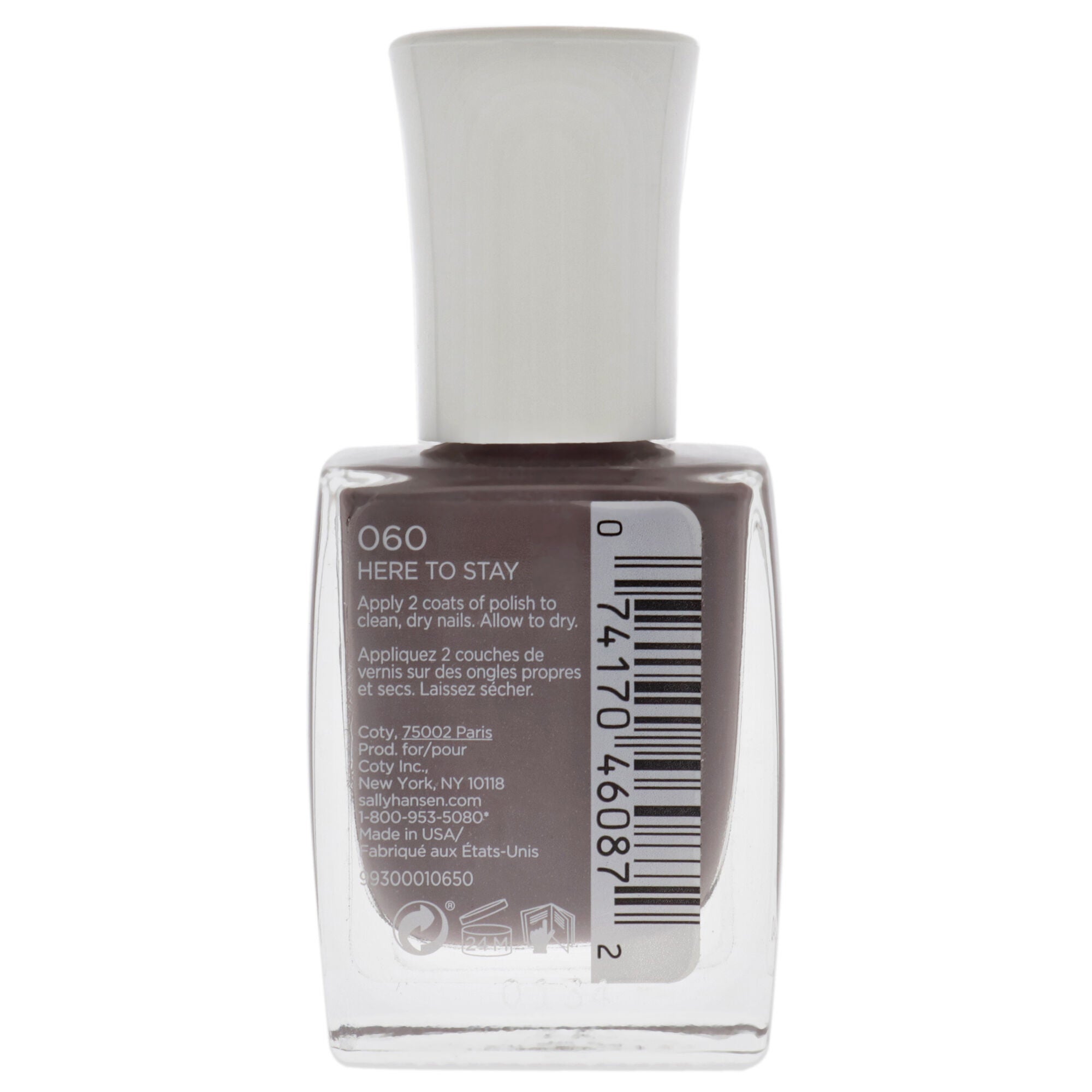 Mega Strength Nail Color - 060 Here To Stay by Sally Hansen for Women - 0.4 oz Nail Polish, See Description, alternate image number 2