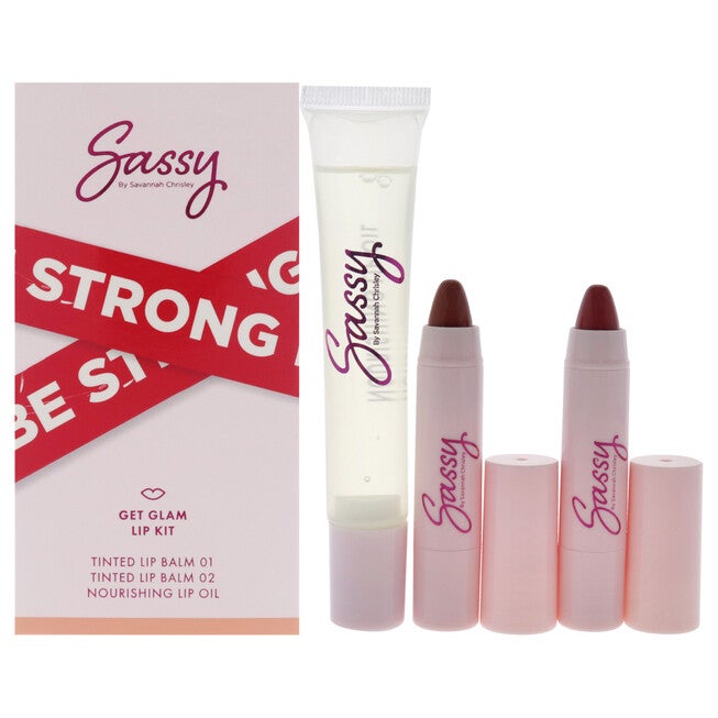 Breakup Collection Lip Kit - Get Glam by Sassy by Savannah Chrisley for Women - 3 Pc Nourishing Lip Oil, 2Pc Tinted Lip Balms, See Description, hi-res image number 0
