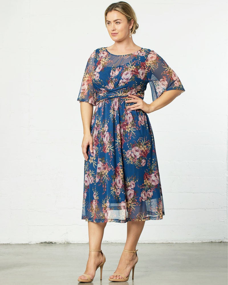 Katarina Mesh Dress, French Florals, alternate image number 2