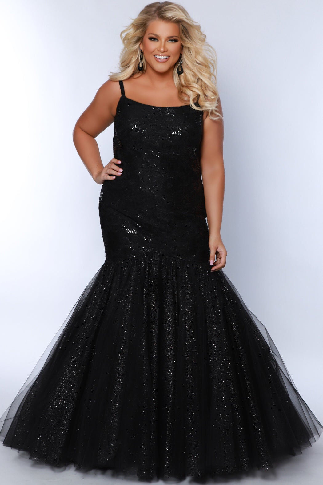 GREATLY ADMIRED MERMAID GOWN, Black / Black, hi-res image number 0