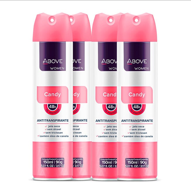 48 Hours Antiperspirant Deodorant - Candy by Above for Women - 3.17 oz Deodorant Spray - Pack of 4, NA, alternate image number null