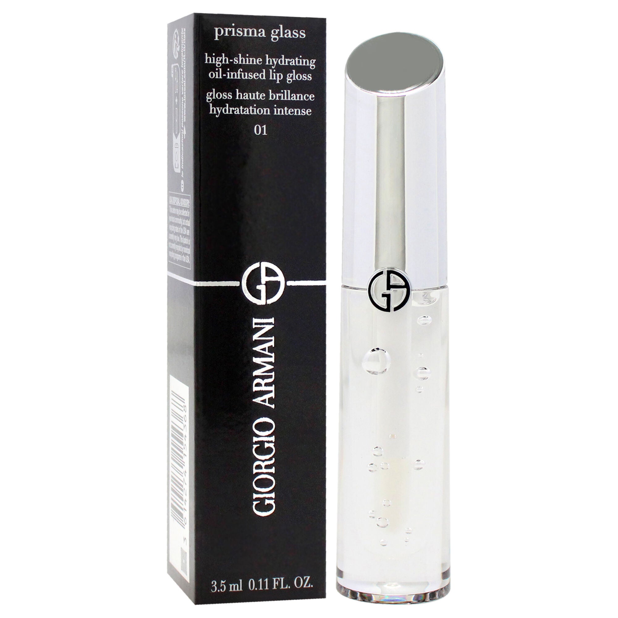 Prisma Glass Lip Gloss - 01 Clear Shine by Giorgio Armani for Women - 0.11 oz Lip Gloss, Clear, alternate image number 2