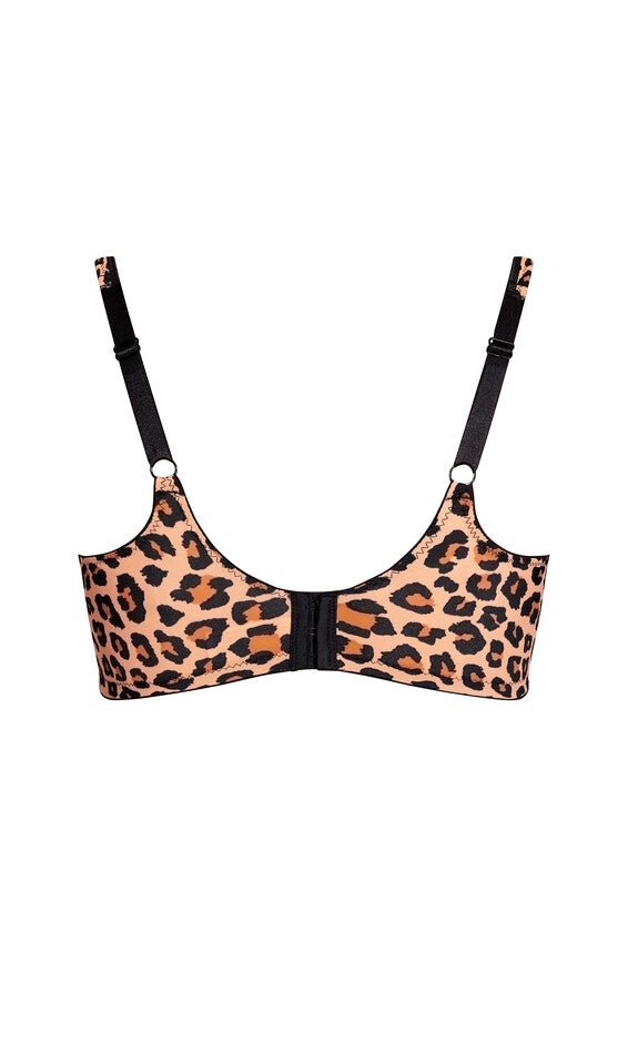 Fashion Smooth Caress Print Bra - leopard, , alternate image number null
