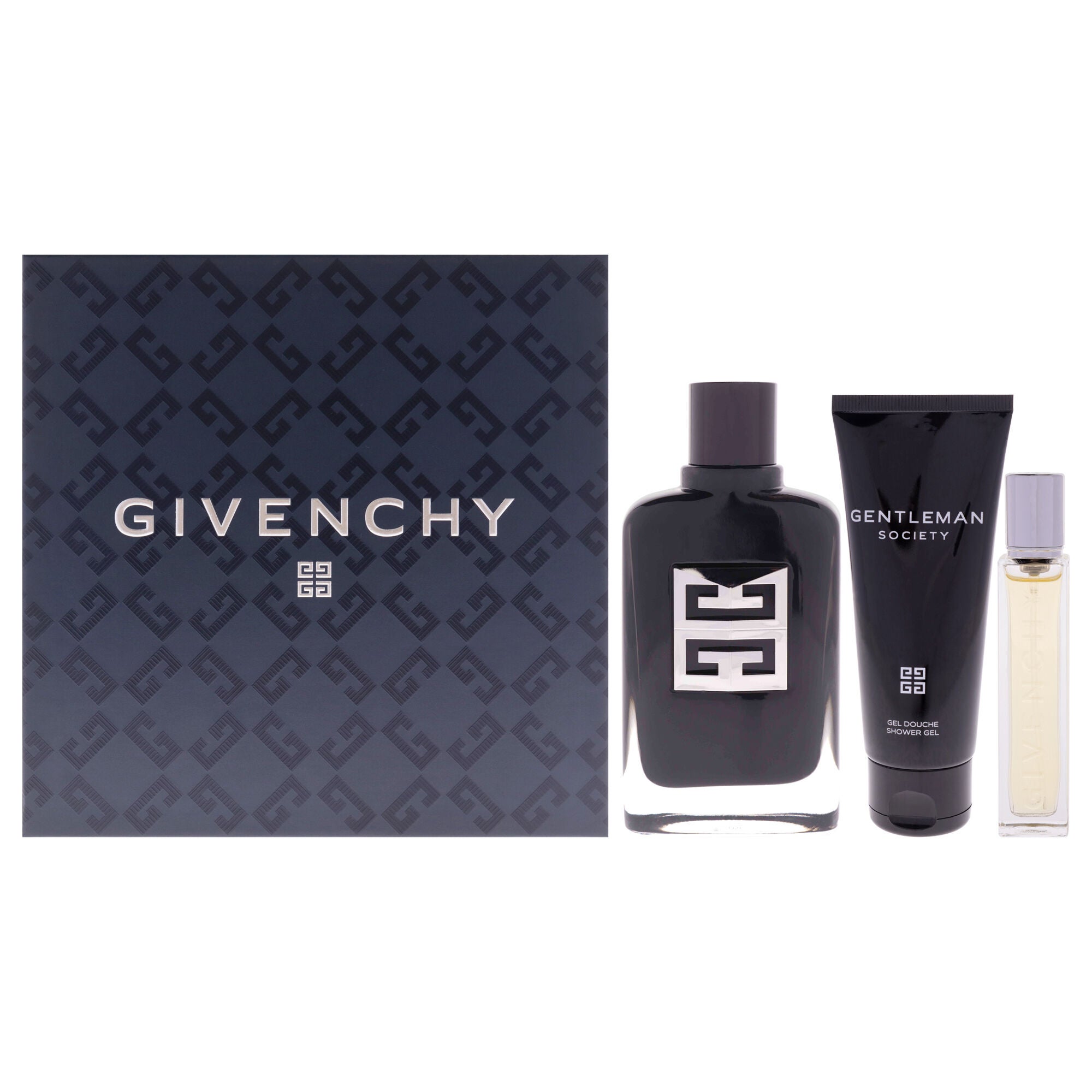 Gentleman Society by Givenchy for Men - 3 Pc Gift Set 3.3oz EDP Spray, 0.42oz EDP Spray, 2.5oz Shower Gel, Clear, hi-res image number 0