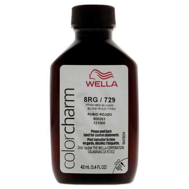 Color Charm Permanent Liquid Haircolor - 729 8RG Titian Red Blonde by Wella for Unisex - 1.4 oz Hair Color, , alternate image number null