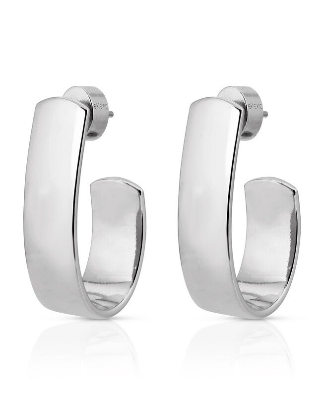 Ophelia Hoops Silver, Silver / Silver, hi-res image number 0