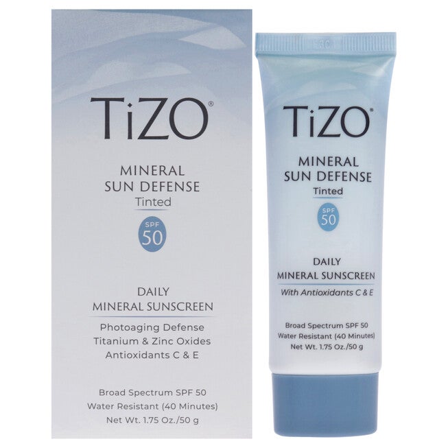 Mineral Sun Defense Tinted SPF 50 by Tizo for Women - 1.75 oz Sunscreen, NA, hi-res image number null