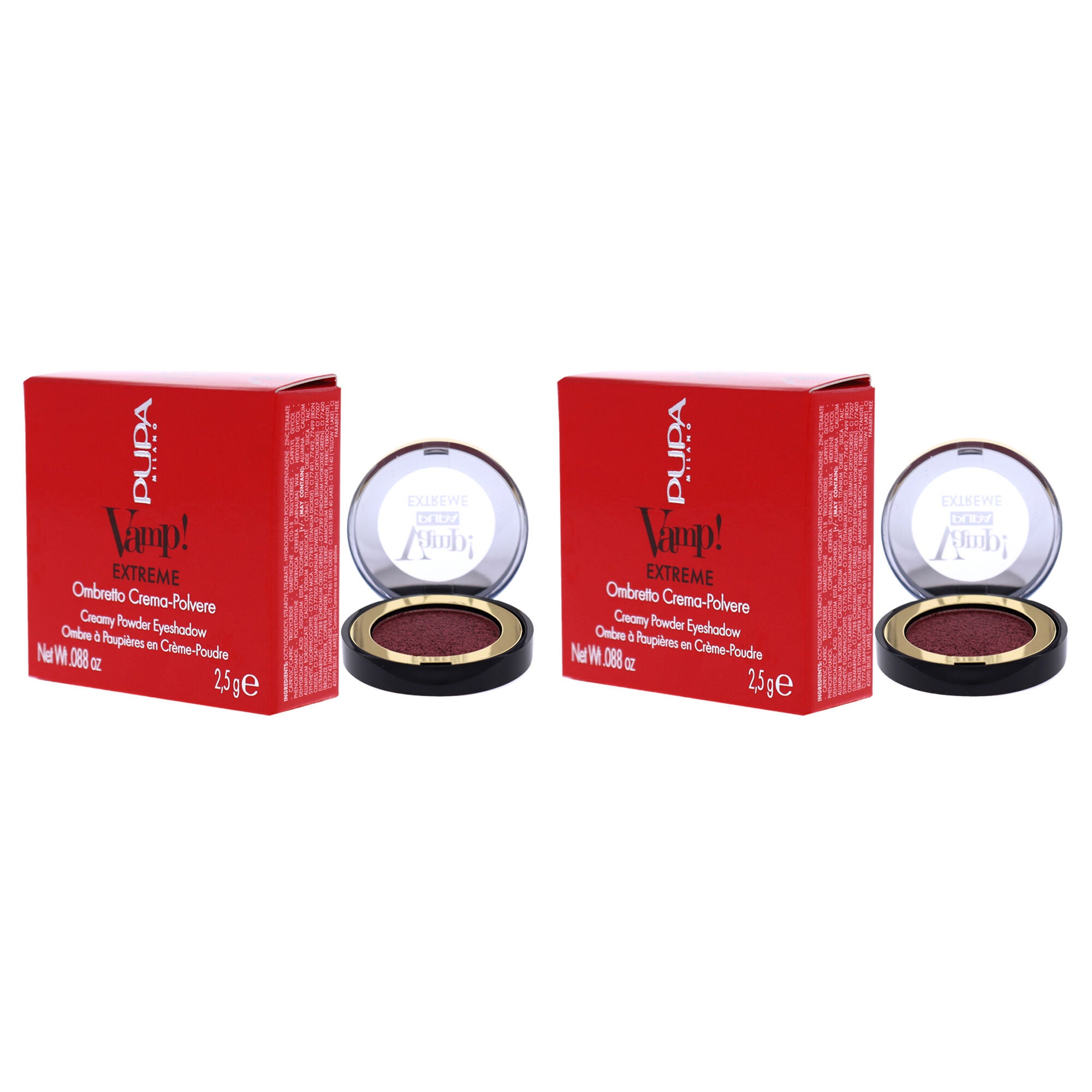 Vamp! Extreme Eyeshadow - 003 Extreme Ginger by Pupa Milano for Women - 0.088 oz Eye Shadow - Pack of 2, See Description, alternate image number 3