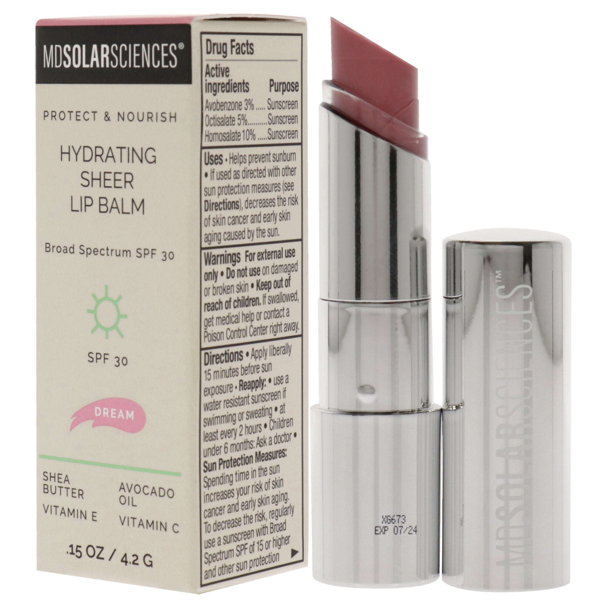 Hydrating Sheer Lip Balm SPF 30 - Dream by MDSolarSciences for Women - 0.15 oz Lip Balm, See Description, alternate image number 3