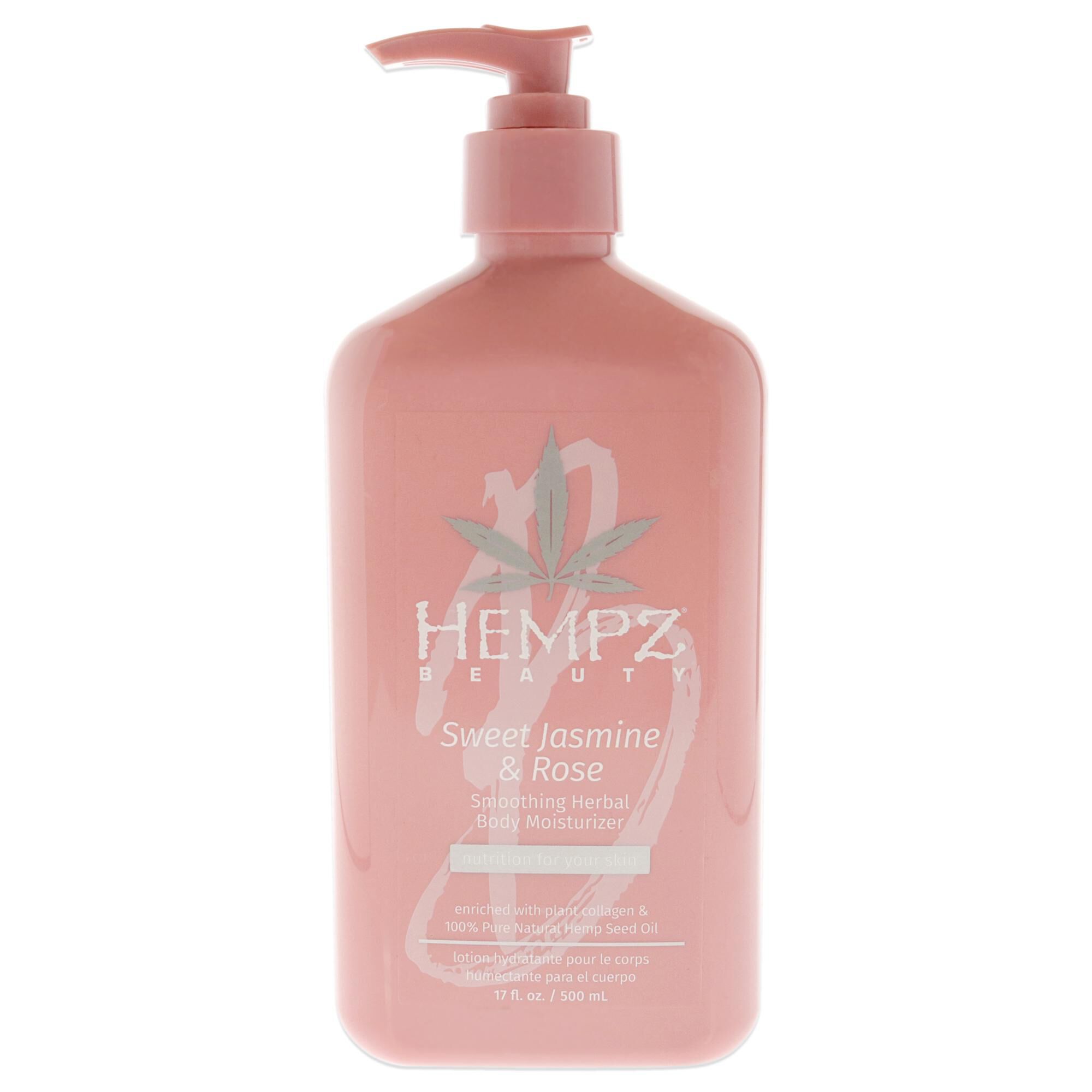 Sweet Jasmine and Rose Collagen Infused Herbal Body Moisturizer by Hempz for Unisex - 17 oz Moisturizer, See Description, hi-res image number 0