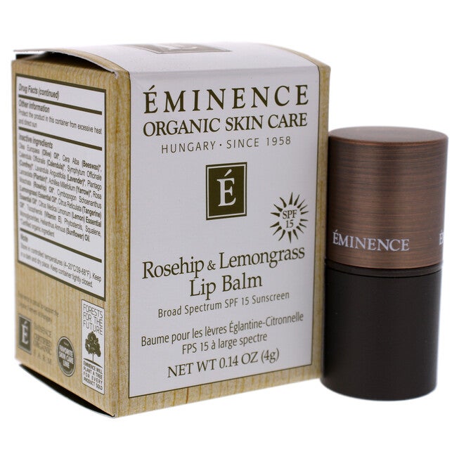 Rosehip and Lemongrass Lip Balm SPF 15 by Eminence for Unisex - 0.14 oz Lip Balm, NA, alternate image number null