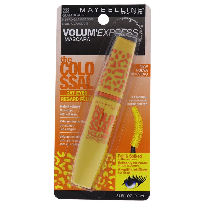 The Colossal VolumExpress Cat Eyes Mascara - 233 Glam Black by Maybelline for Women - 0.31 oz Mascara, NA, hi-res image number null