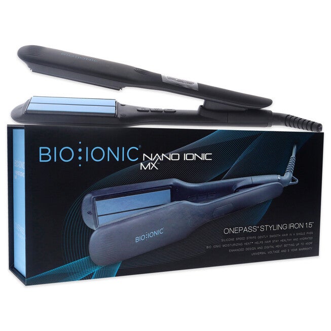 Onepass Nanoionic MX Styling Iron - Black Z-FGTST-OP-1.5LM by Bio Ionic for Women - 1.5 Inch Flat Iron, , alternate image number null