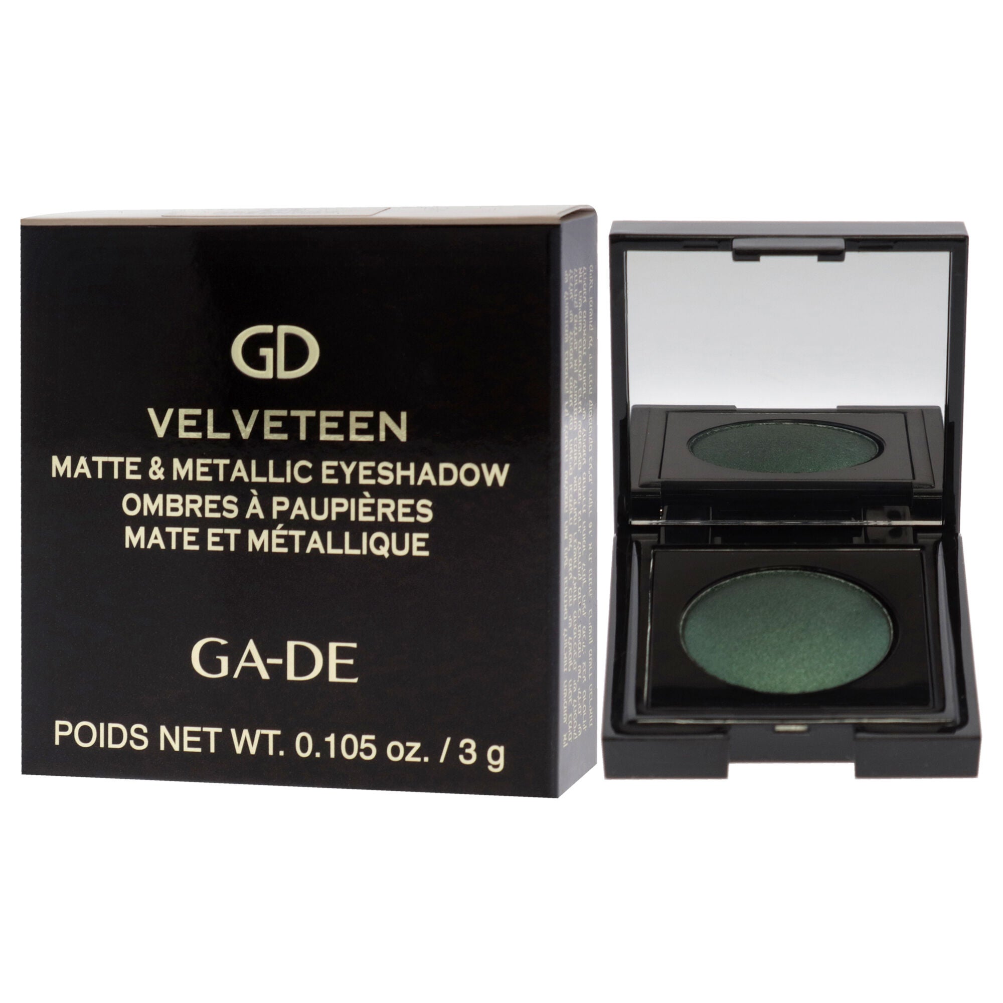 Velveteen Matte and Metallic Eyeshadow - 205 Greenway by GA-DE for Women - 0.105 oz Eye Shadow, See Description, alternate image number 2
