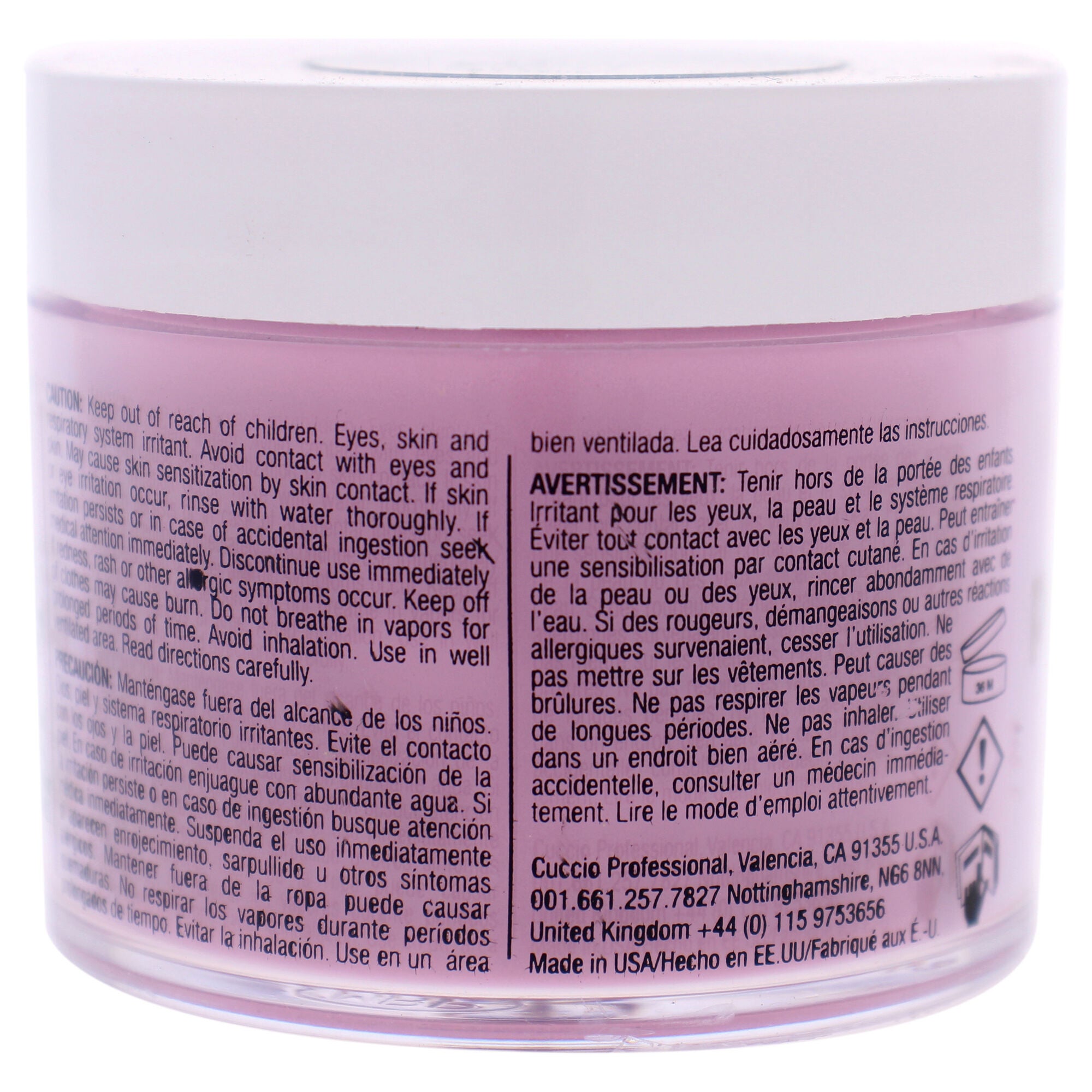 Pro Powder Polish Nail Colour Dip System - Pink by Cuccio Colour for Women - 1.6 oz Nail Powder, See Description, alternate image number 2