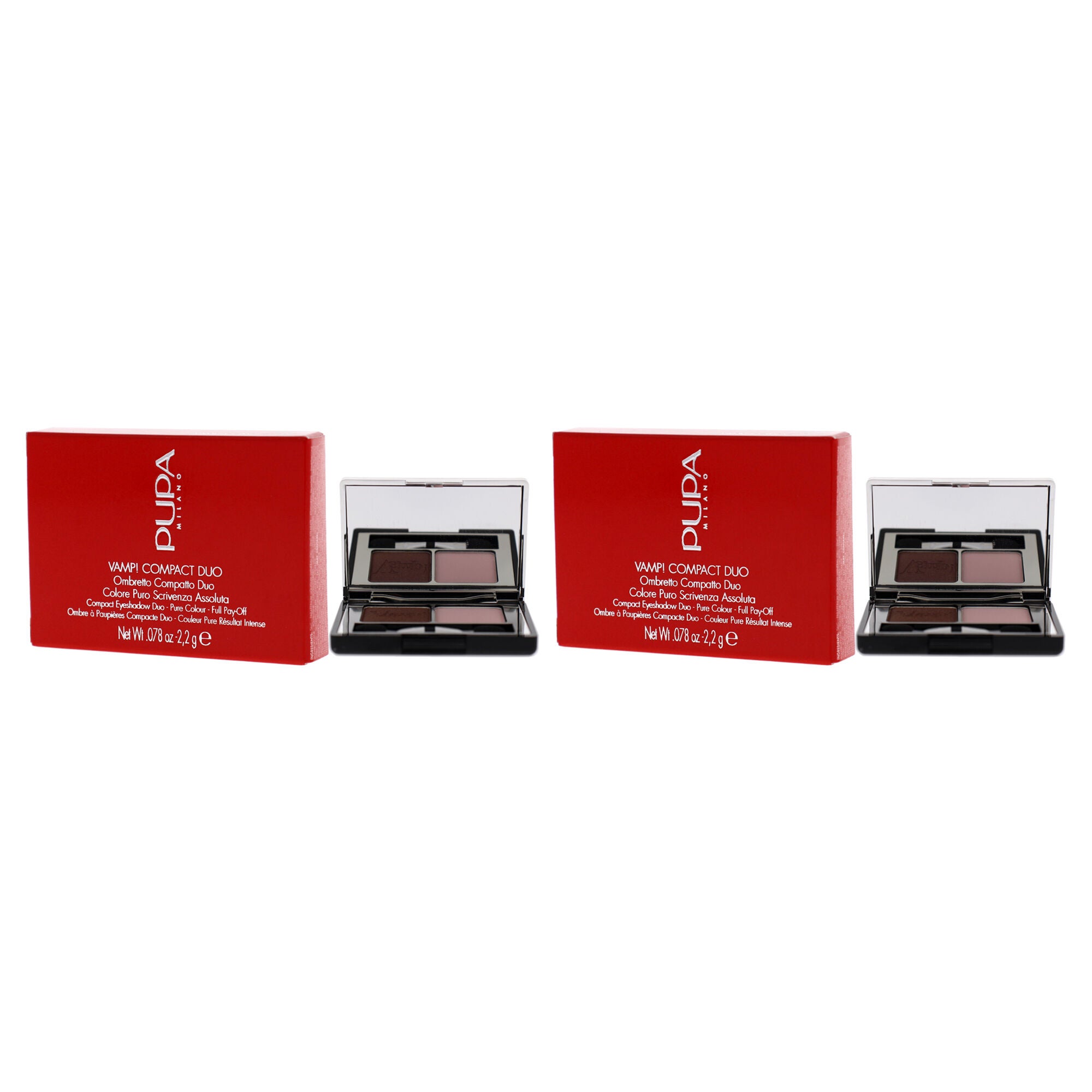 Vamp! Compact Duo Eyeshadow - 003 Soft Mauve by Pupa Milano for Women - 0.078 oz Eye Shadow - Pack of 2, , alternate image number 7