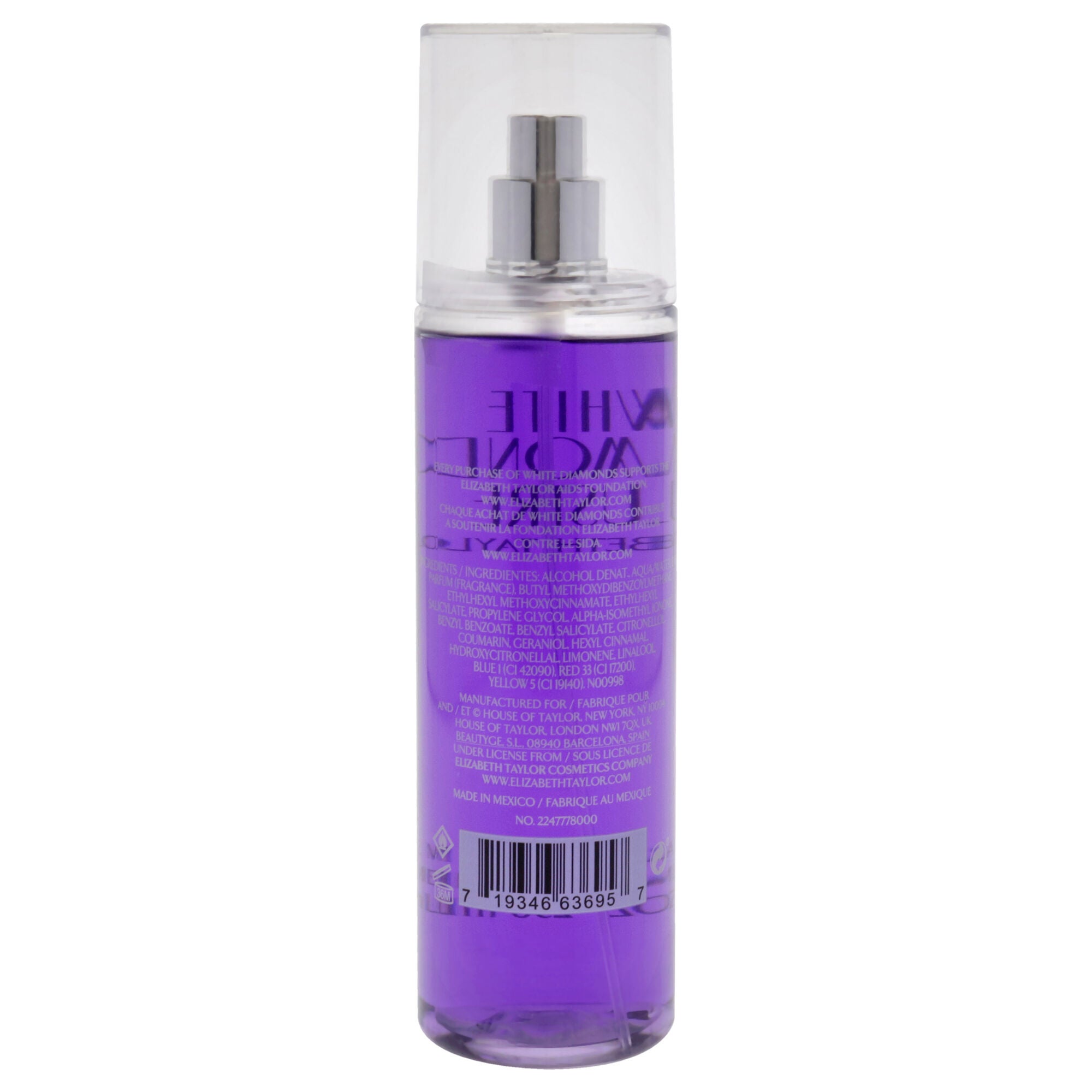 White Diamonds Lustre by Elizabeth Taylor for Women - 8 oz Fragrance Mist, Clear, alternate image number 1