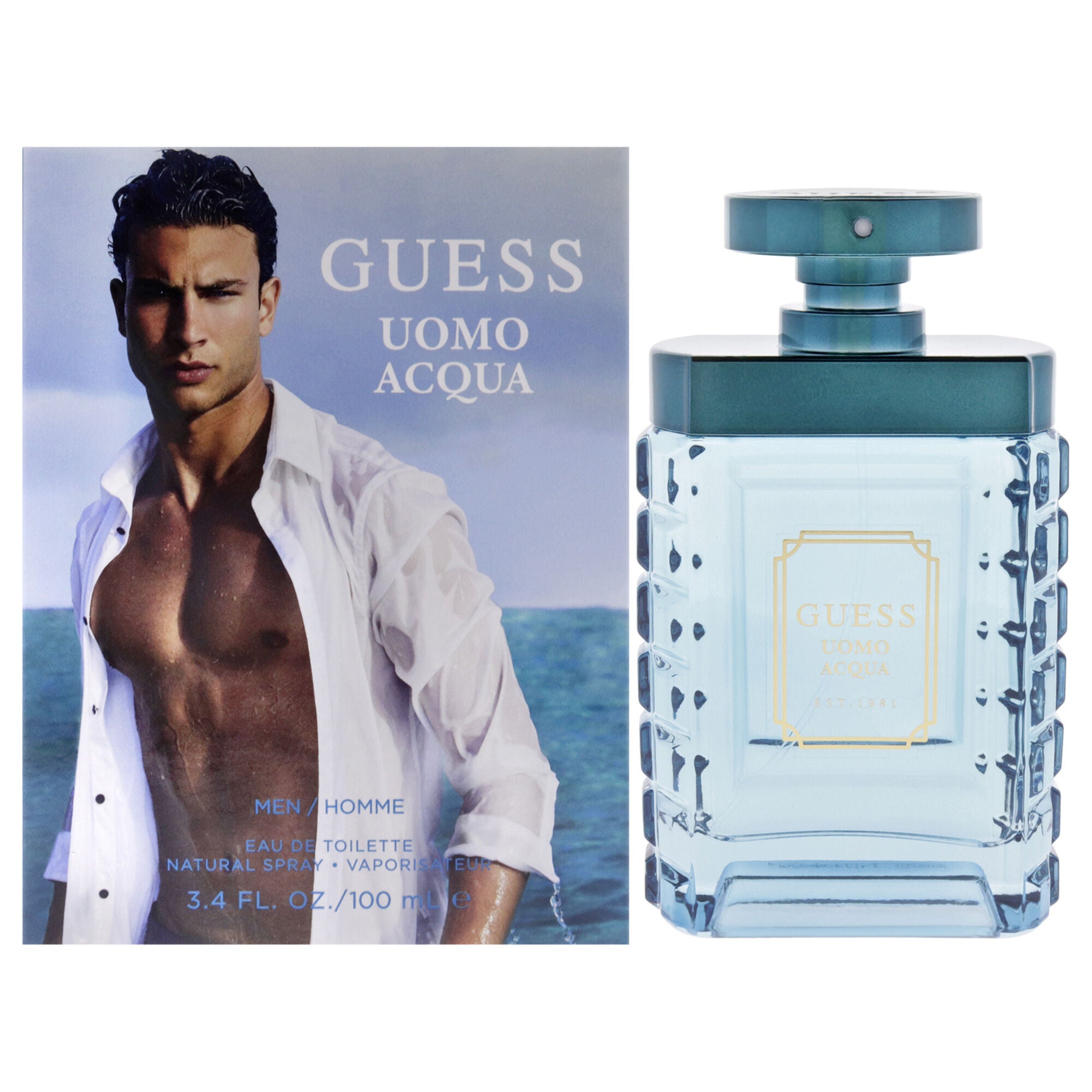 Guess Uomo Acqua by Guess for Men - 3.4 oz EDT Spray, See Description, hi-res image number 0