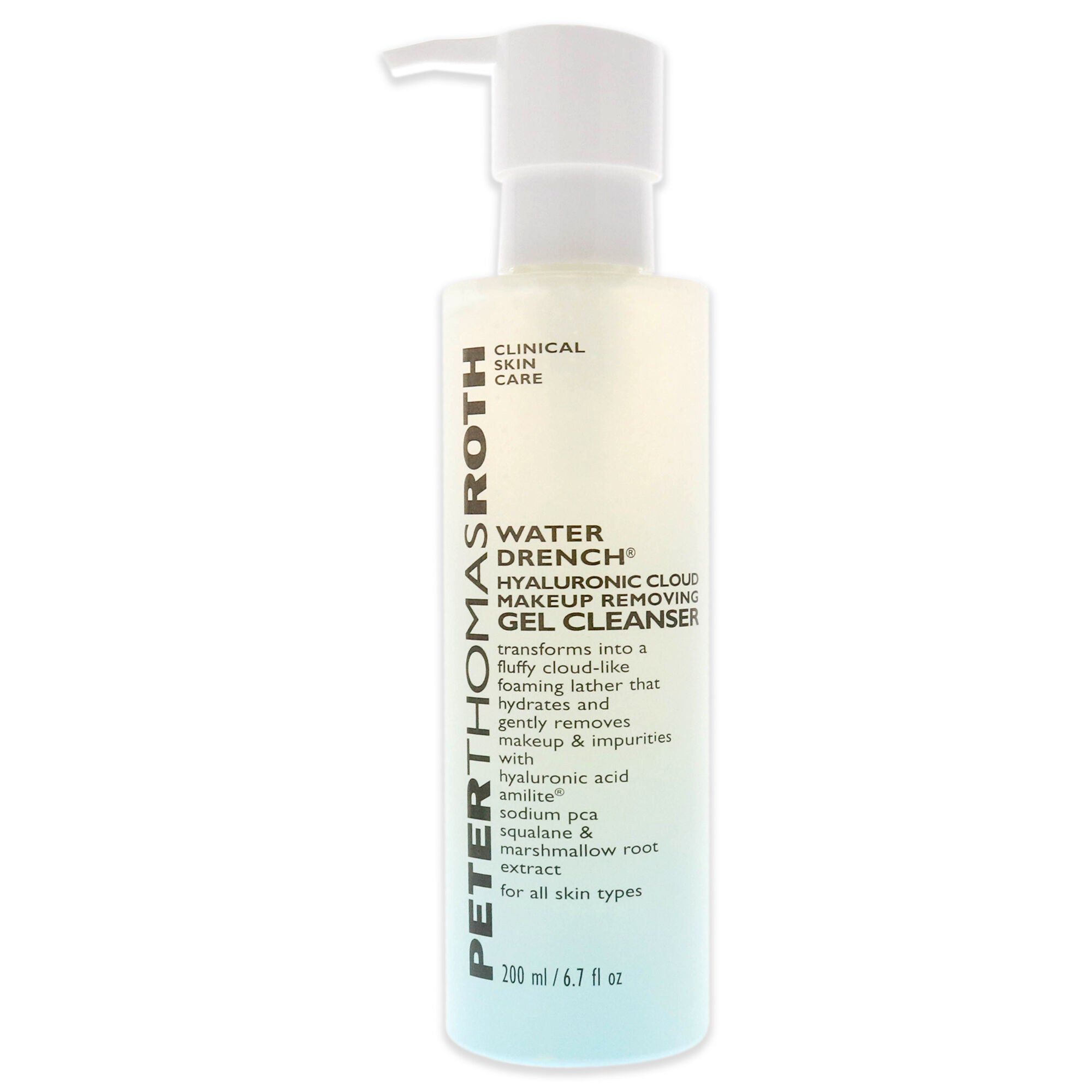 Water Drench Hyaluronic Cloud Makeup Removing Gel Cleanser by Peter Thomas Roth for Unisex - 6.7 oz Cleanser, See Description, alternate image number 4