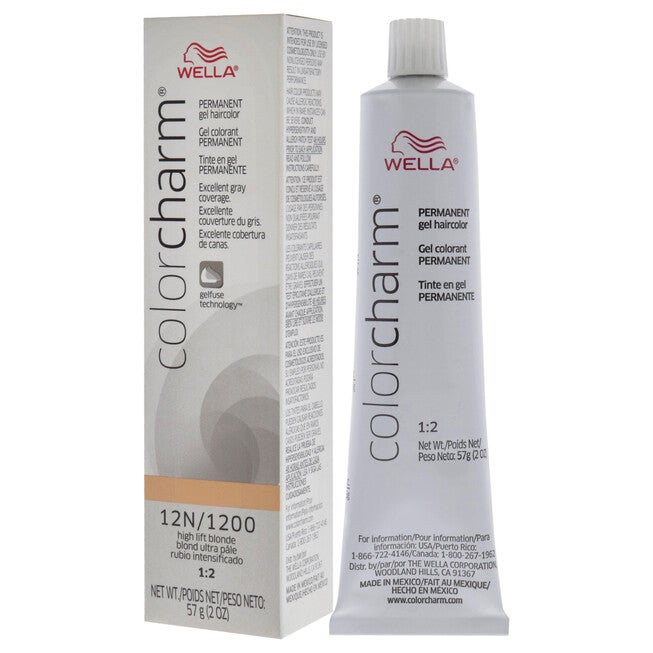 Color Charm Permanent Hair Color Gel - 12N 1200 Hight Lift Blonde by Wella for Unisex - 2 oz Hair Color, NA, alternate image number null
