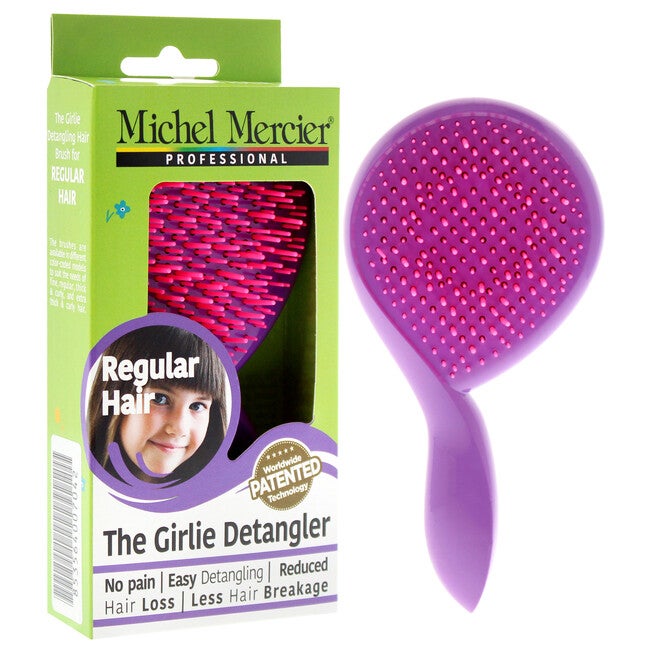 The Girlie Detangler Brush Regular Hair - Pink-Purple by Michel Mercier for Women - 1 Pc Hair Brush, See Description, alternate image number null