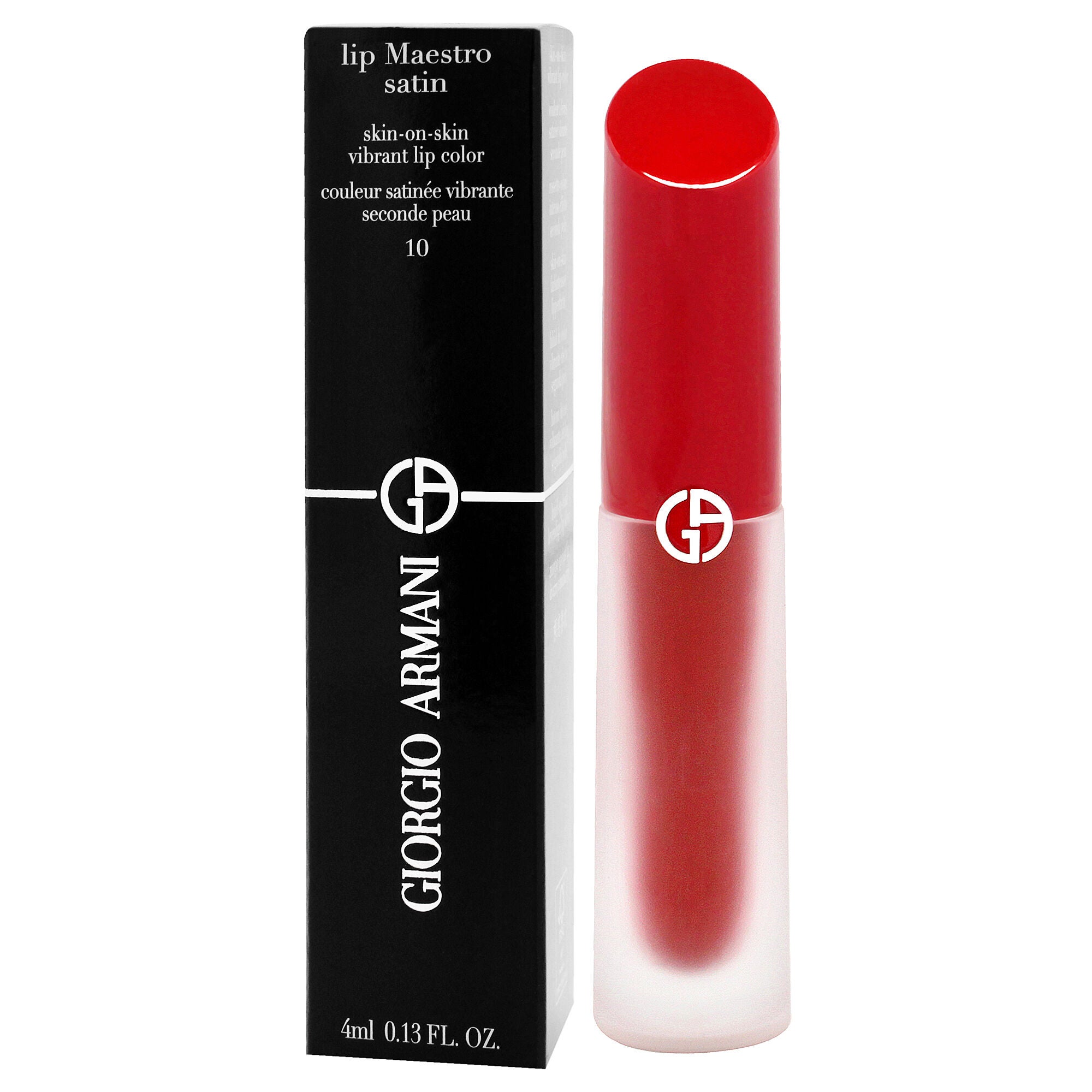 Lip Maestro Satin Long-Lasting Lipstick - 10 In Love by Giorgio Armani for Women - 0.13 oz Lipstick, See Description, alternate image number 3