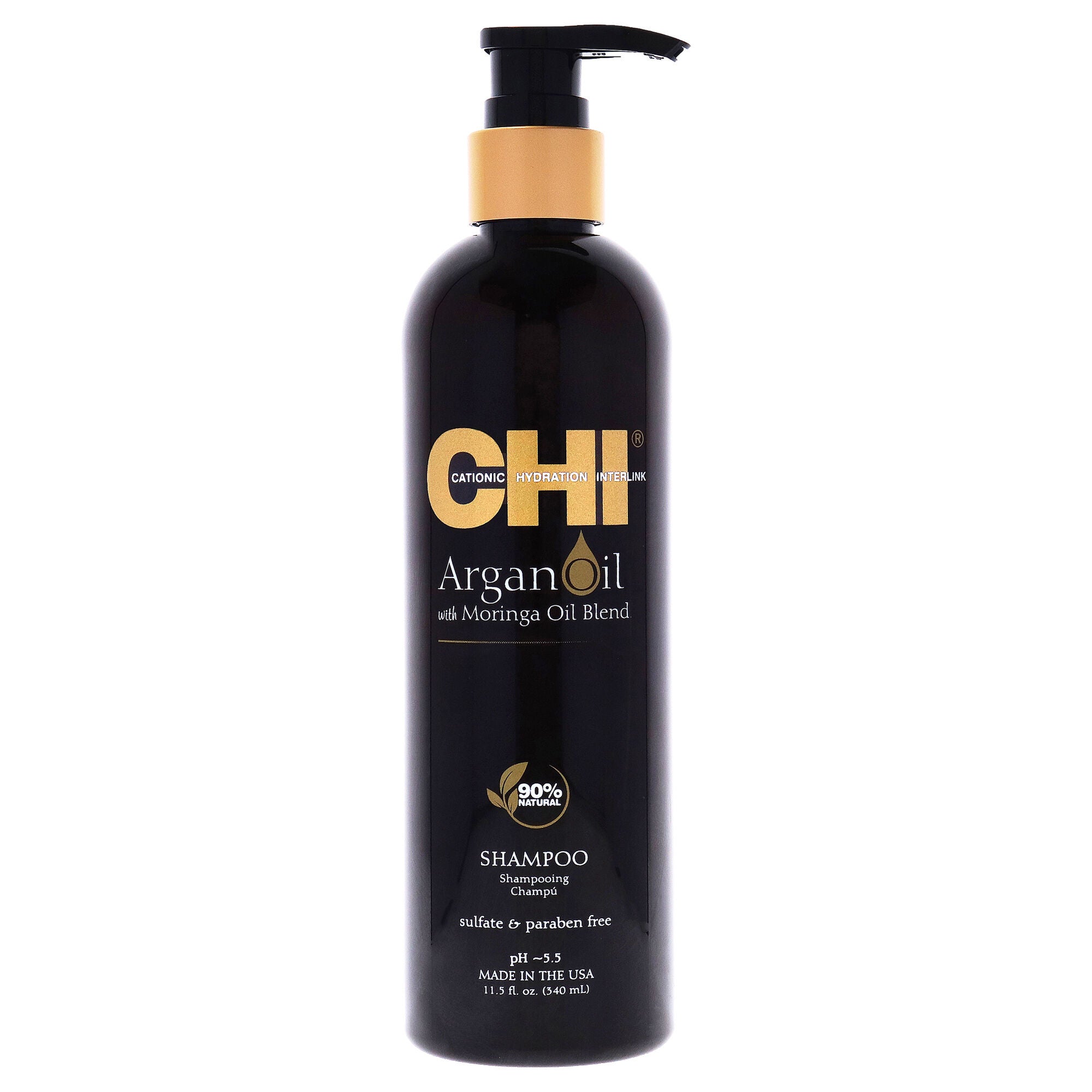 Argan Oil Plus Moringa Oil Blend Shampoo by CHI for Unisex - 11.5 oz Shampoo, NA, hi-res image number 0