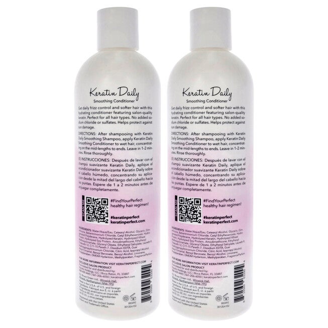 Keratin Daily Conditioner by Keratin Perfect for Unisex - 12 oz Conditioner - Pack of 2, , alternate image number null