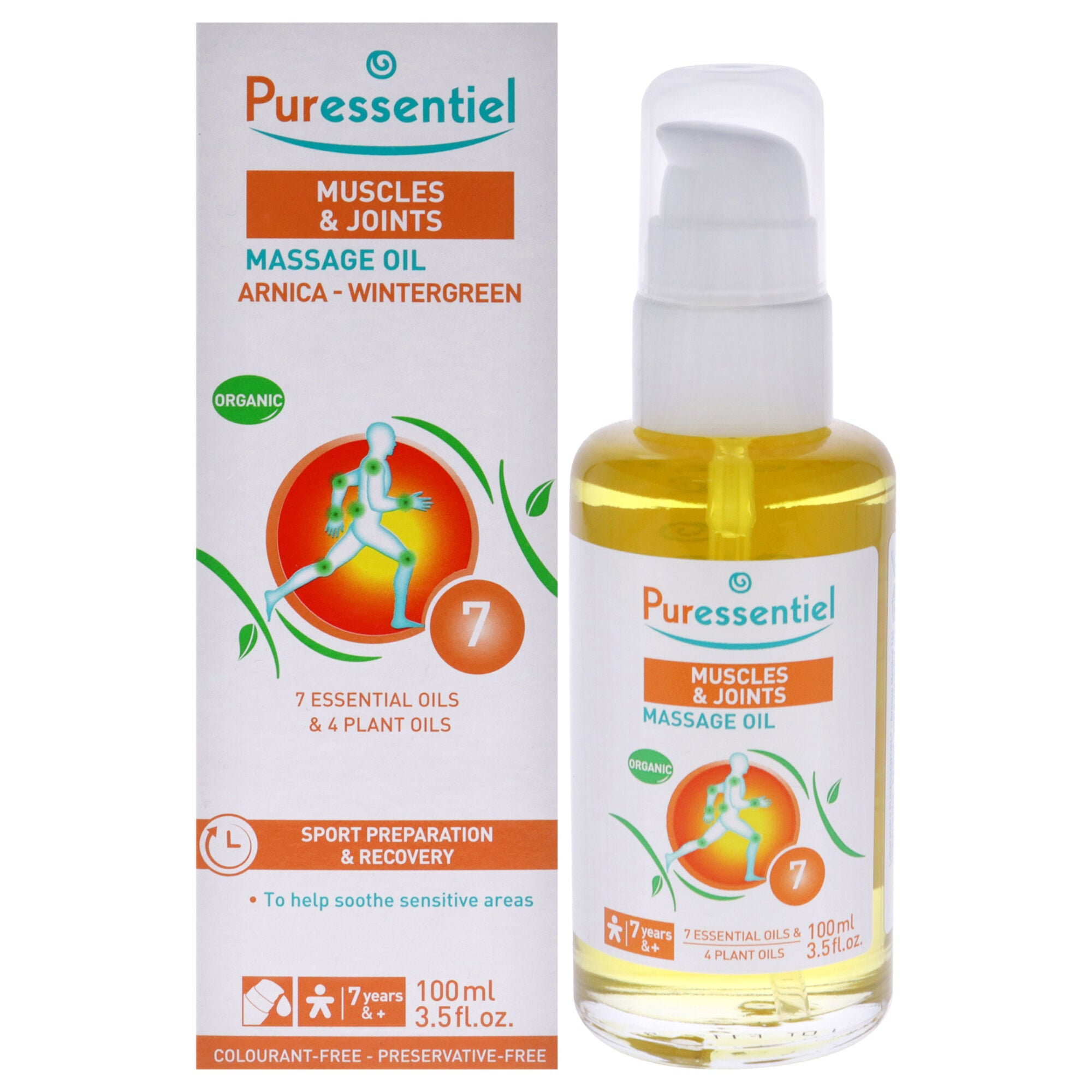 Muscle Relaxing Organic Massage Oil - Arnica and Wintergreen by Puressentiel for Unisex - 3.5 oz Oil, See Description, hi-res image number 0