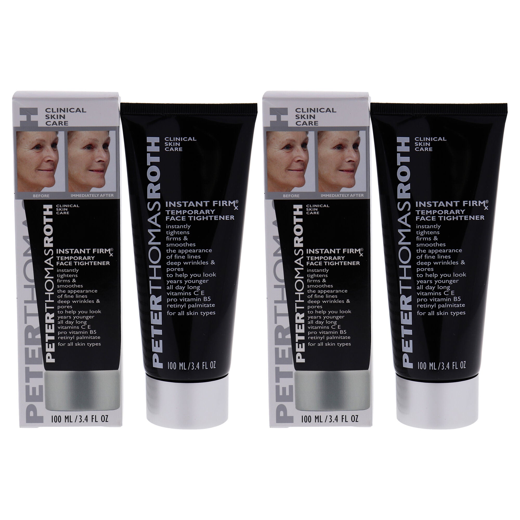 Instant Firmx Temporary Face Tightener by Peter Thomas Roth for Unisex - 3.4 oz Cream - Pack of 2, White, hi-res image number 0