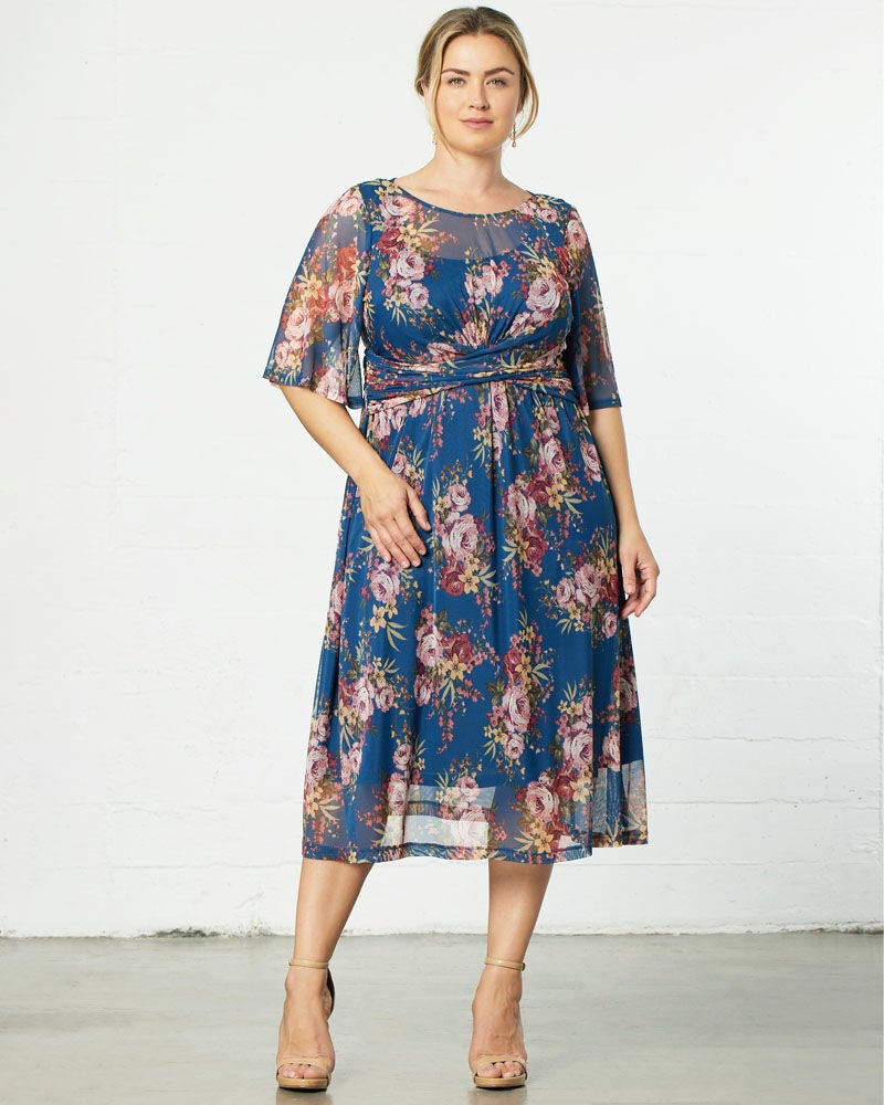 Katarina Mesh Dress, French Florals, hi-res image number 0