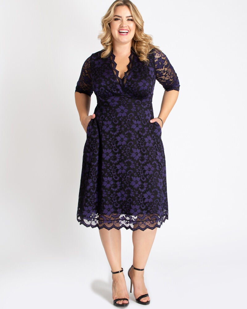 Mon Cherie Lace Dress, Violet Noir, hi-res image number 0