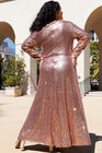 Uptown Sequin Long Evening Dress with Sleeves, , alternate image number null