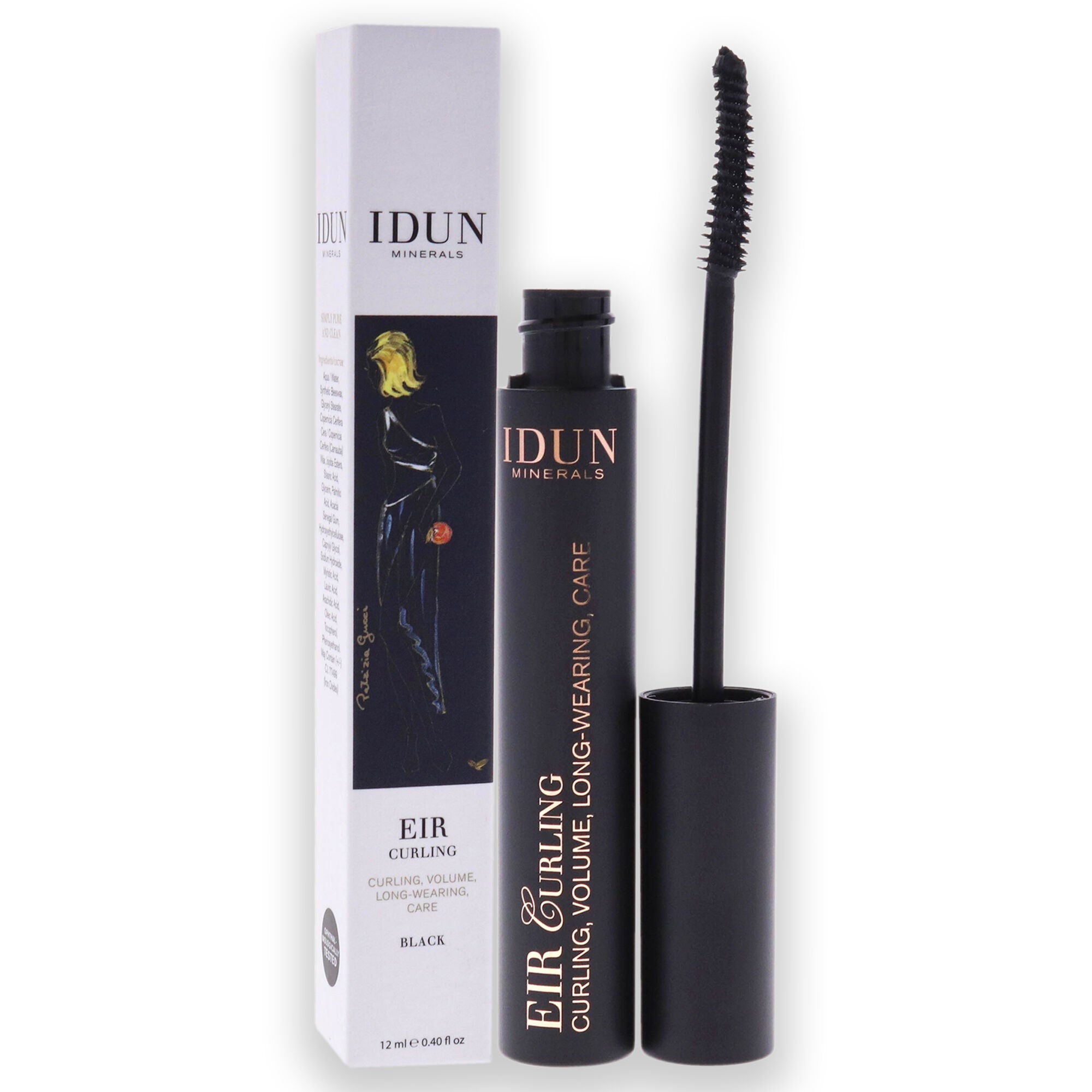 Eir Curling Mascara - 007 Black by Idun Minerals for Women - 0.40 oz Mascara, See Description, alternate image number 2
