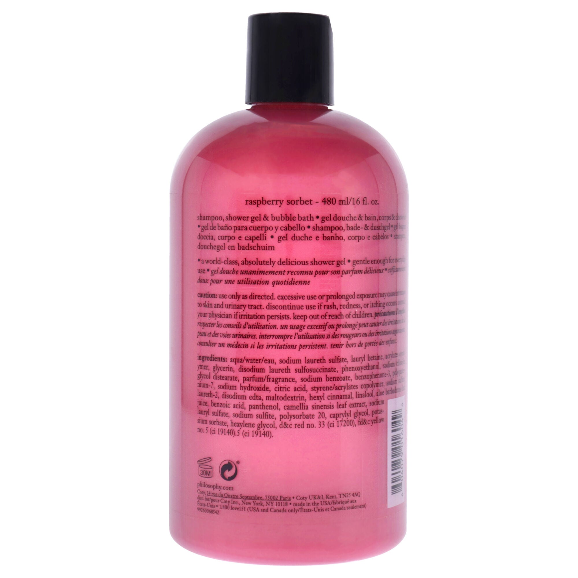 Raspberry Sorbet Shampoo Bath and Shower Gel by Philosophy for Unisex - 16 oz Shower Gel, See Description, alternate image number 1