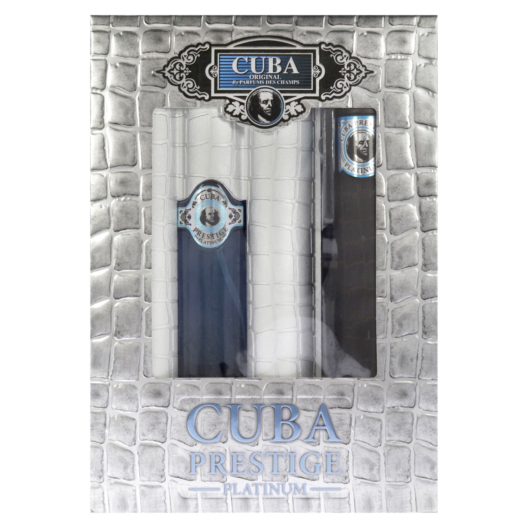 Cuba Prestige Platinum by Cuba for Men - 2 Pc Gift Set 3oz EDT Spray, 1.17oz EDT Spray, Clear, alternate image number 4