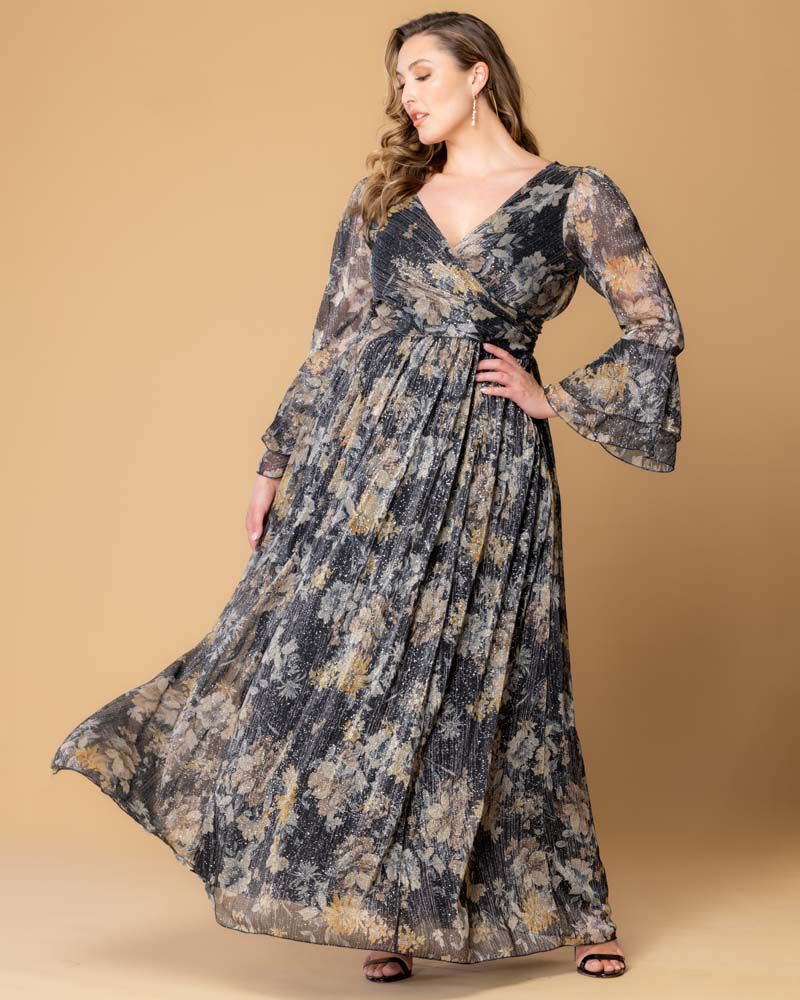 Woman within evening wear shop